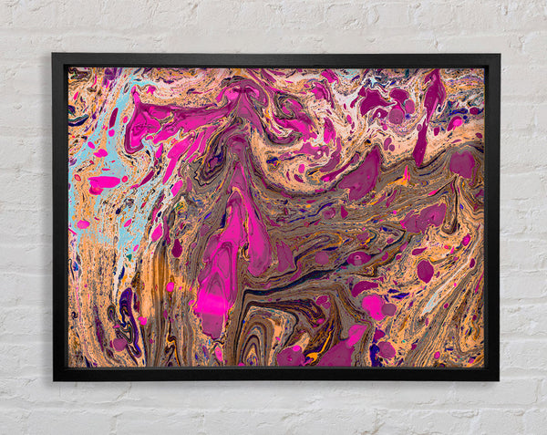 Oily Paint flows Framed Print