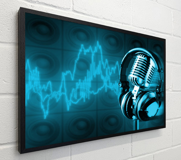 Old Microphone soundwaves