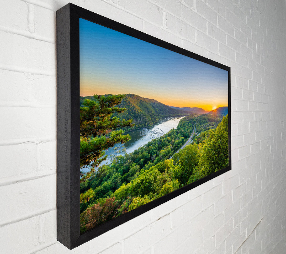  A Canvas Print of highway through the jungle Canvas Wall Art