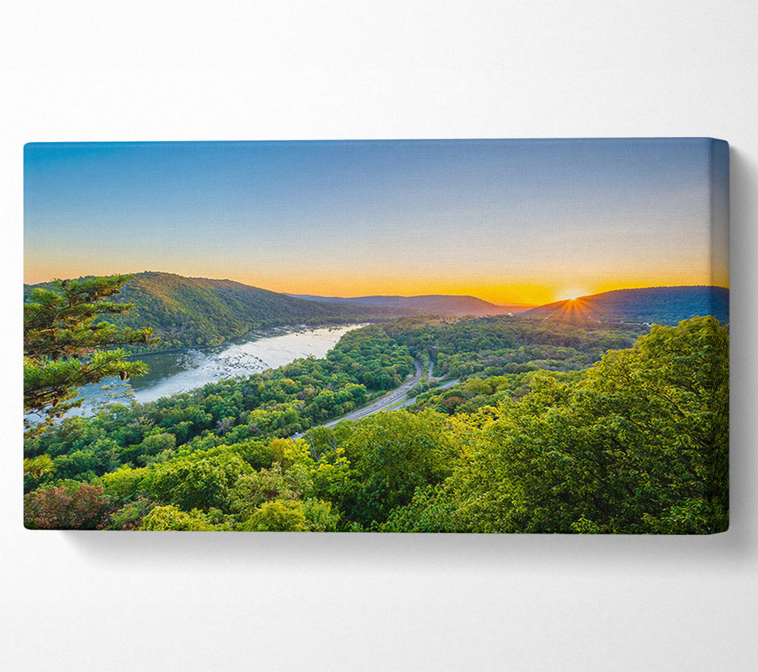  A Canvas Print of highway through the jungle Canvas Wall Art