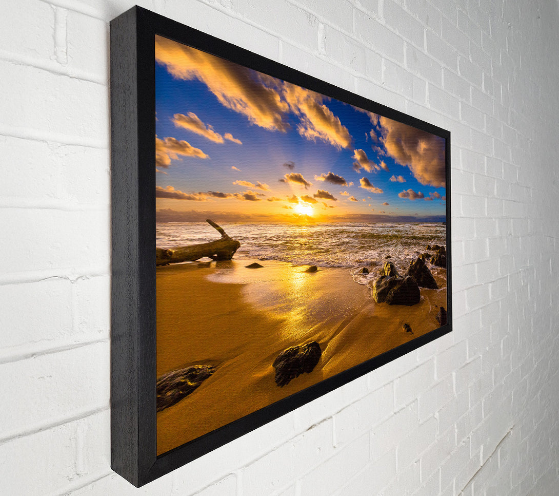  A Canvas Print of Heavenly Skies off the beach Canvas Print