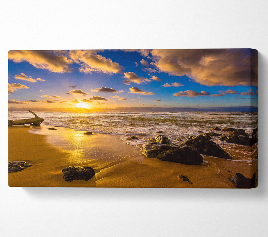  A Canvas Print of Heavenly Skies off the beach Canvas Print