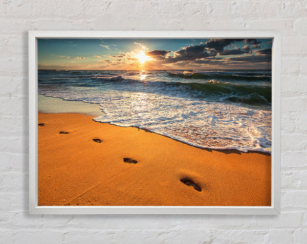 Footprints on the beach