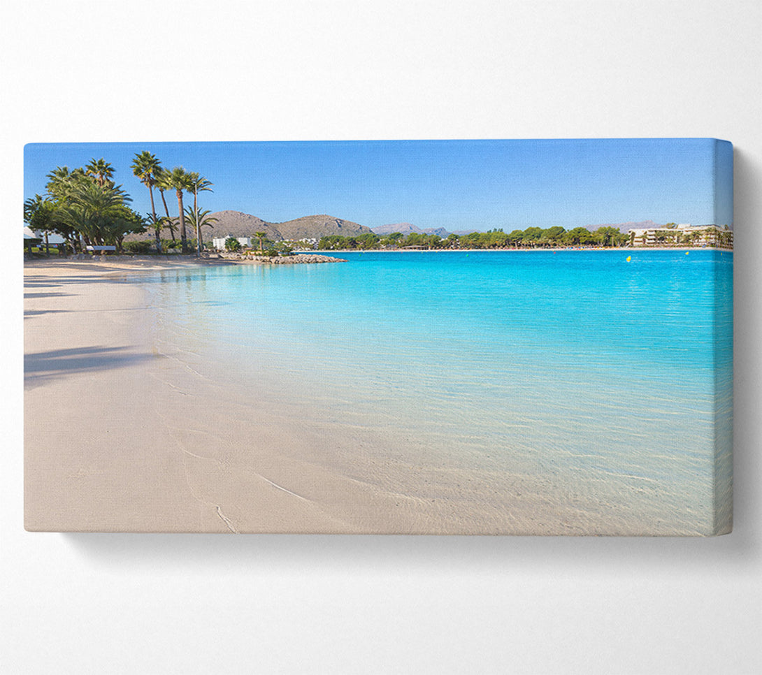  A Canvas Print of Sunset beach resort Canvas Art