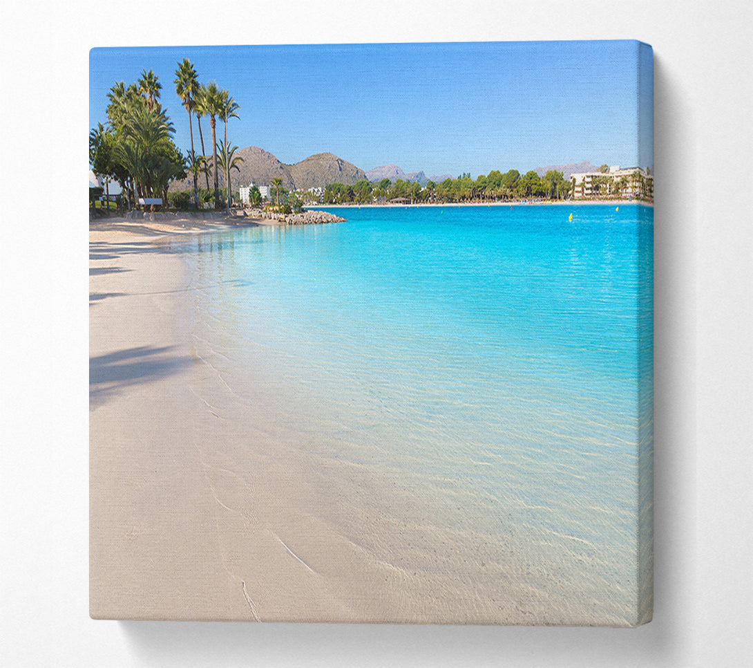  A Canvas Print of Sunset beach resort Canvas Art
