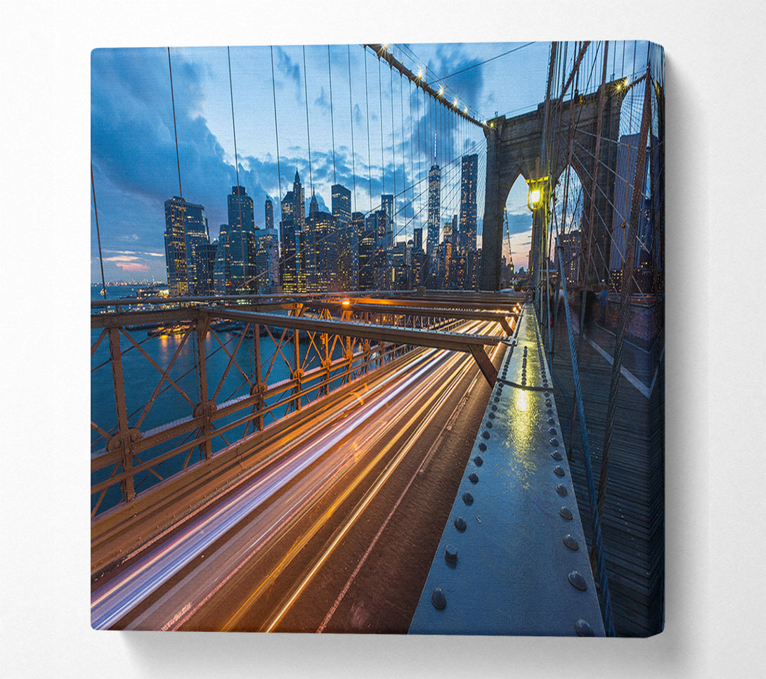  A Canvas Print of New York Structure at night Canvas Art