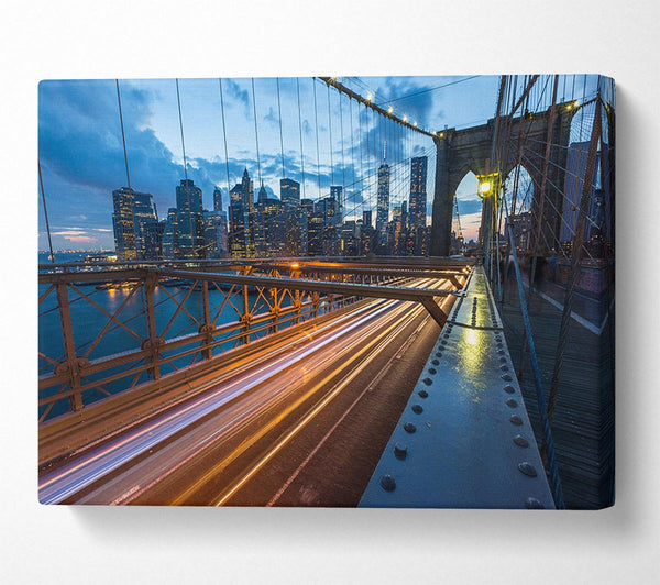  A Canvas Print of New York Structure at night Canvas Art