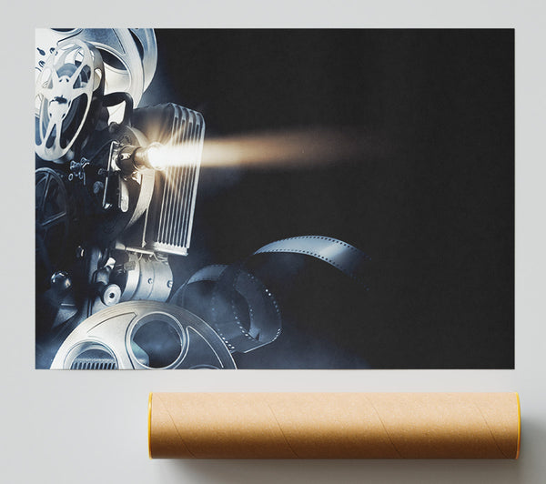Vintage Film Projector Poster
