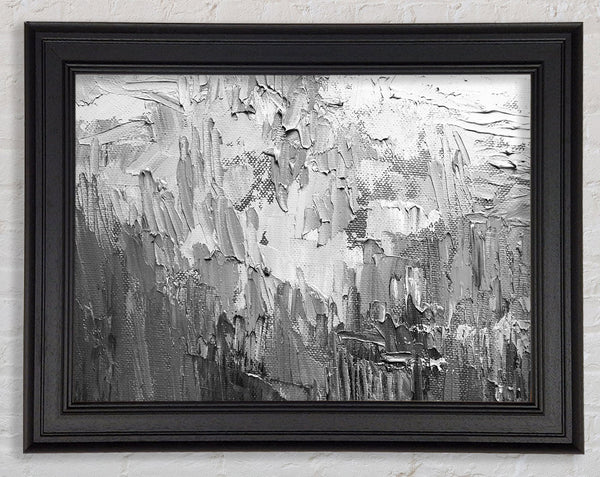 Black and white acrylic textures Framed Print