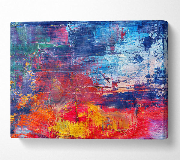  A Canvas Print of Textured colours on canvas media Canvas Art