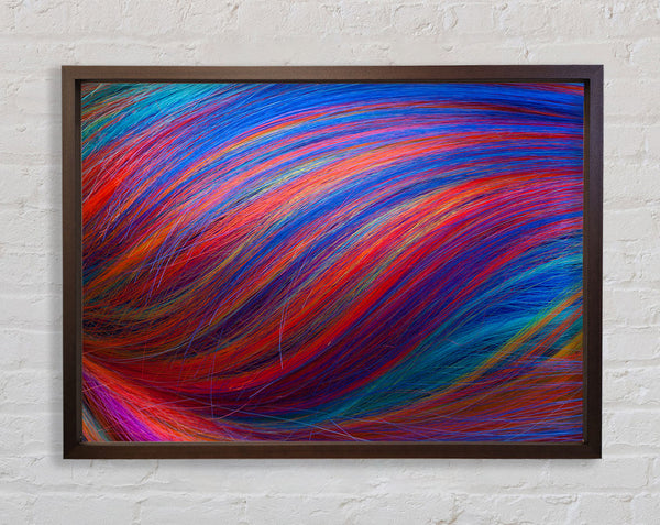 Multicoloured hair up close Framed Print