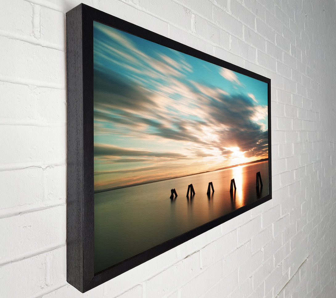  A Canvas Print of Soft exposed beach Canvas Art