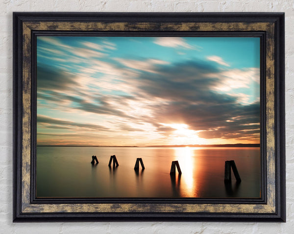 Soft exposed beach Framed Print