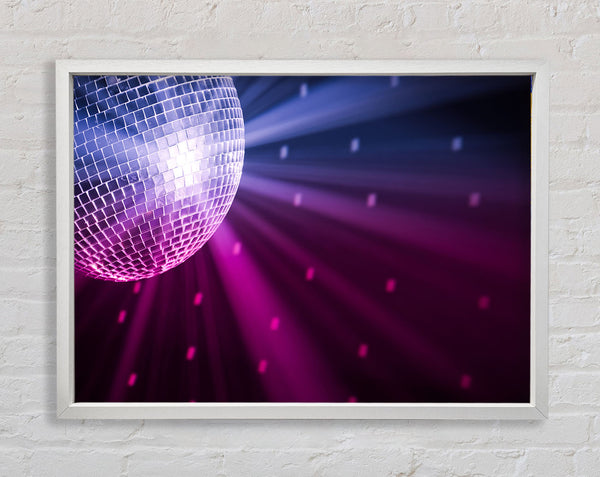 Disco ball blue and pink Framed Print