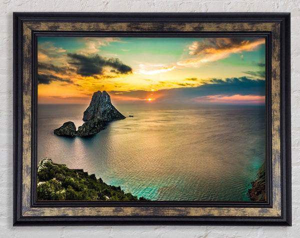 New Zealand views off the cliff Framed Print