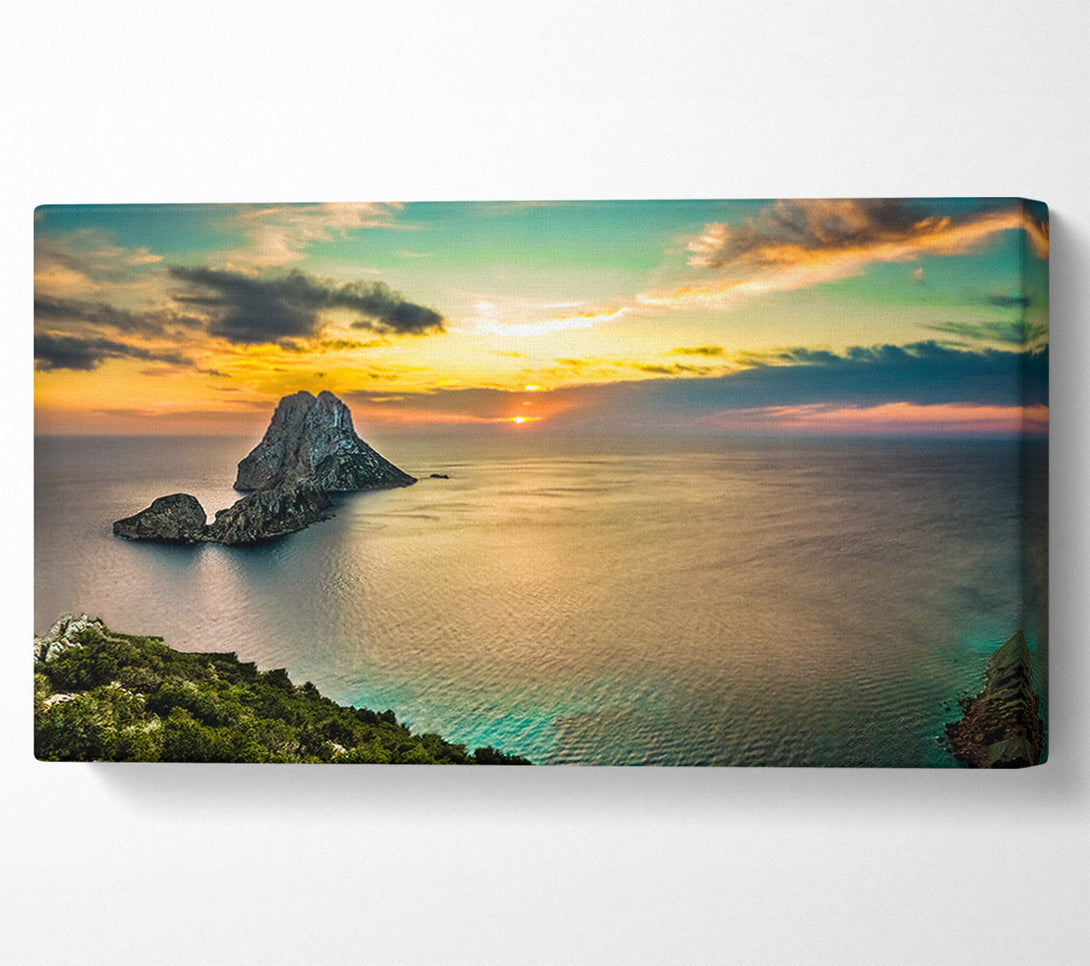  A Canvas Print of New Zealand views off the cliff Canvas Print