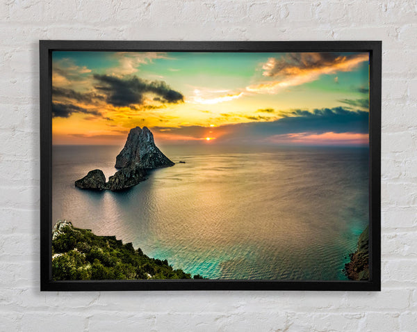 New Zealand views off the cliff Framed Print