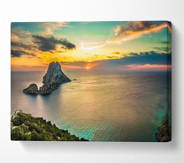  A Canvas Print of New Zealand views off the cliff Canvas Print