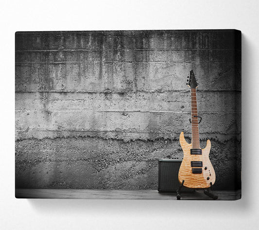Metal guitar grunge Canvas Wall Art