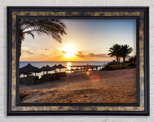 Evening on the sands Framed Print