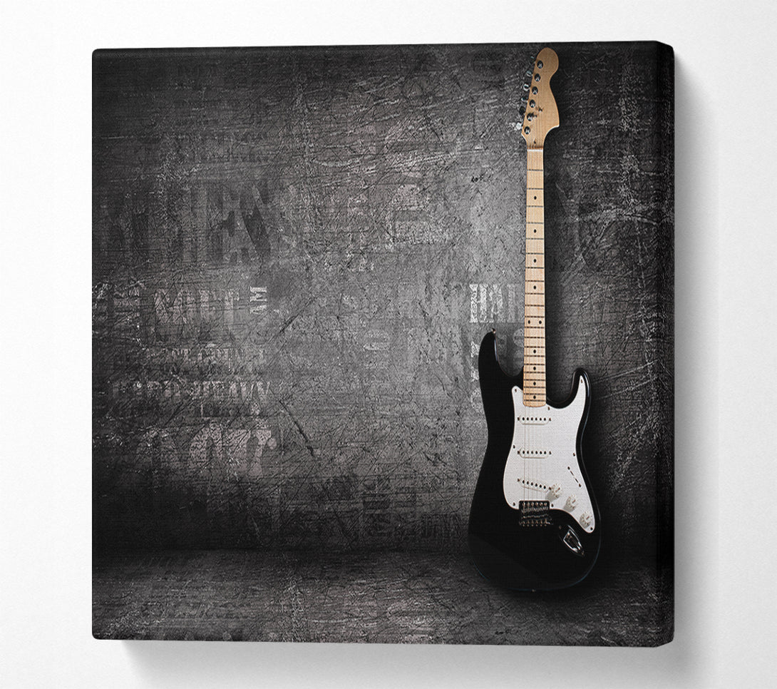  A Canvas Print of Grunge guitar distressed Canvas Print
