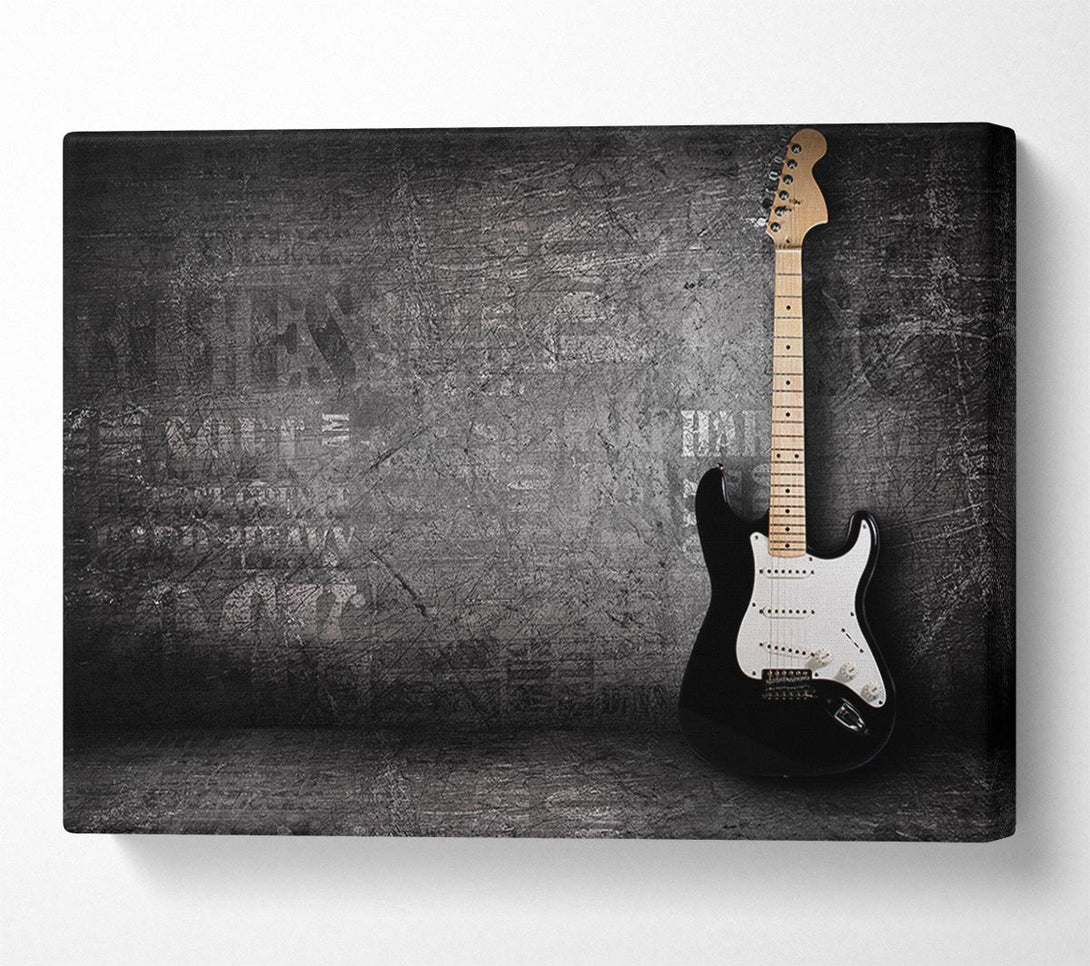  A Canvas Print of Grunge guitar distressed Canvas Print
