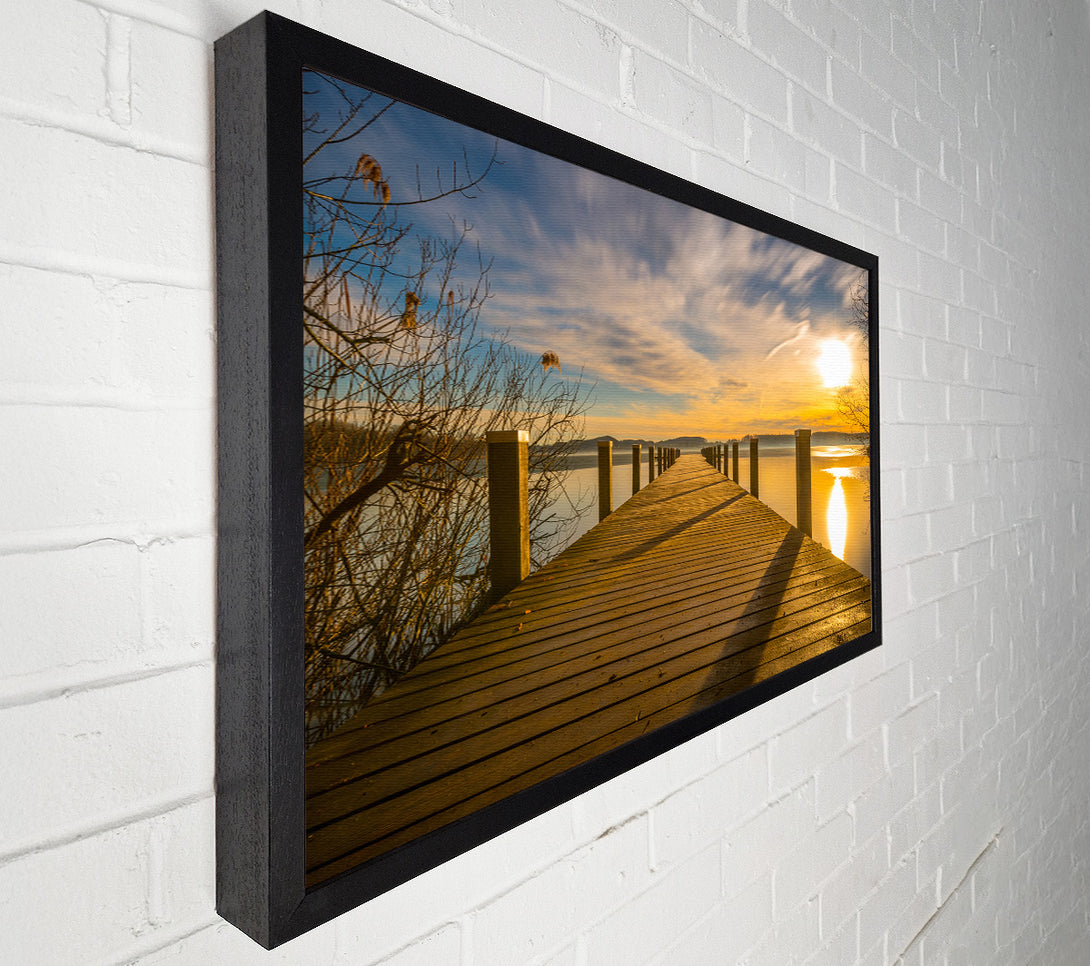  A Canvas Print of Walkway to the lake Canvas Print