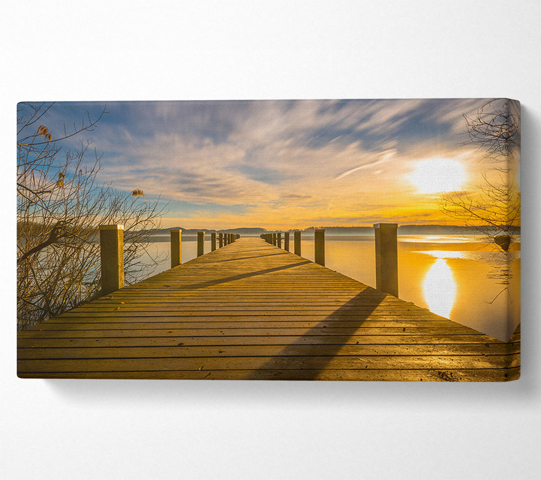  A Canvas Print of Walkway to the lake Canvas Print