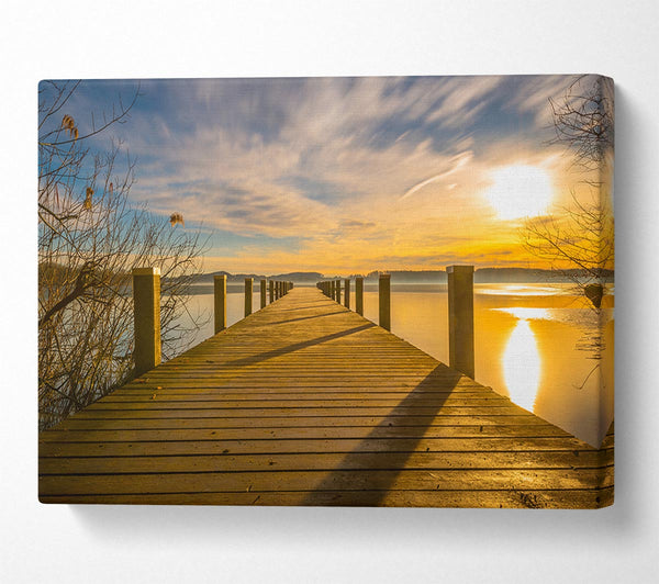  A Canvas Print of Walkway to the lake Canvas Print