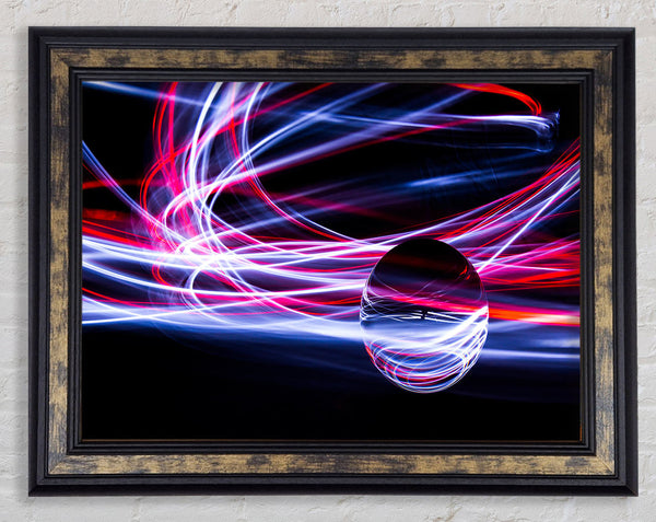 Light painting orb Framed Print