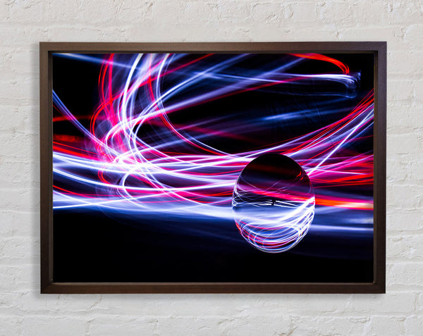 Light painting orb Framed Print