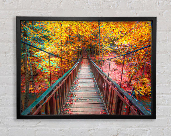 Die Seilbrücke durch den Wald