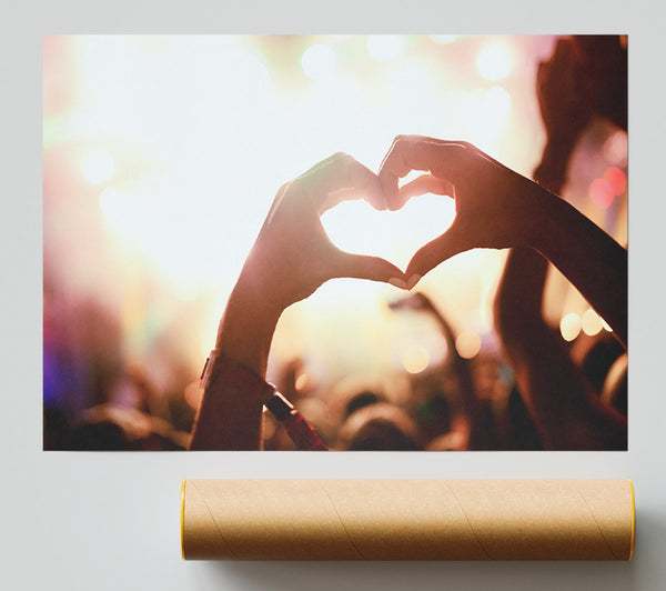 Heart Hands In The Air Giclee Print