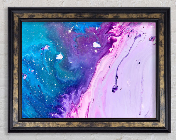 Colours mixing together Framed Print