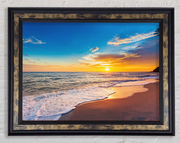 Beach on the south east coast Framed Print