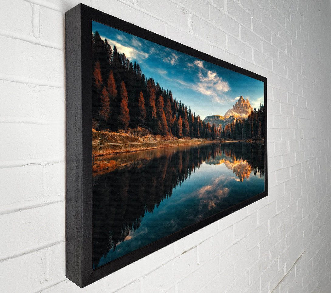  A Canvas Print of Lago Antorno clear waters Canvas Print