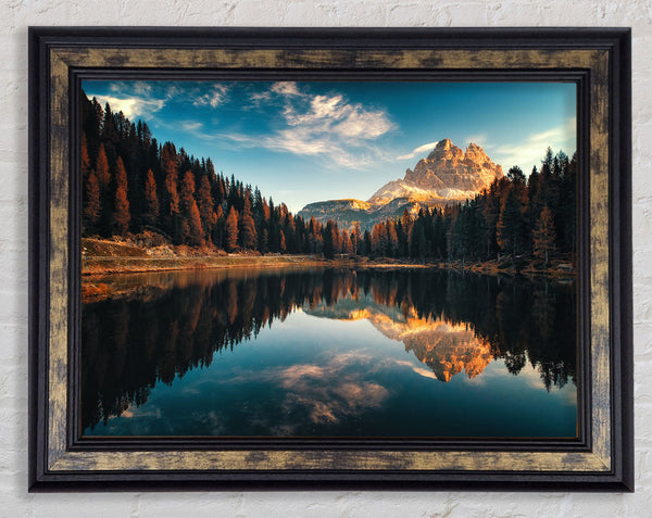 Lago Antorno clear waters Framed Print