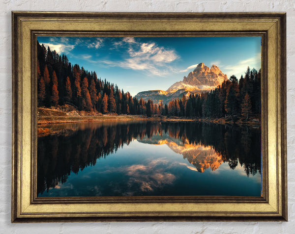 Lago Antorno clear waters Framed Print