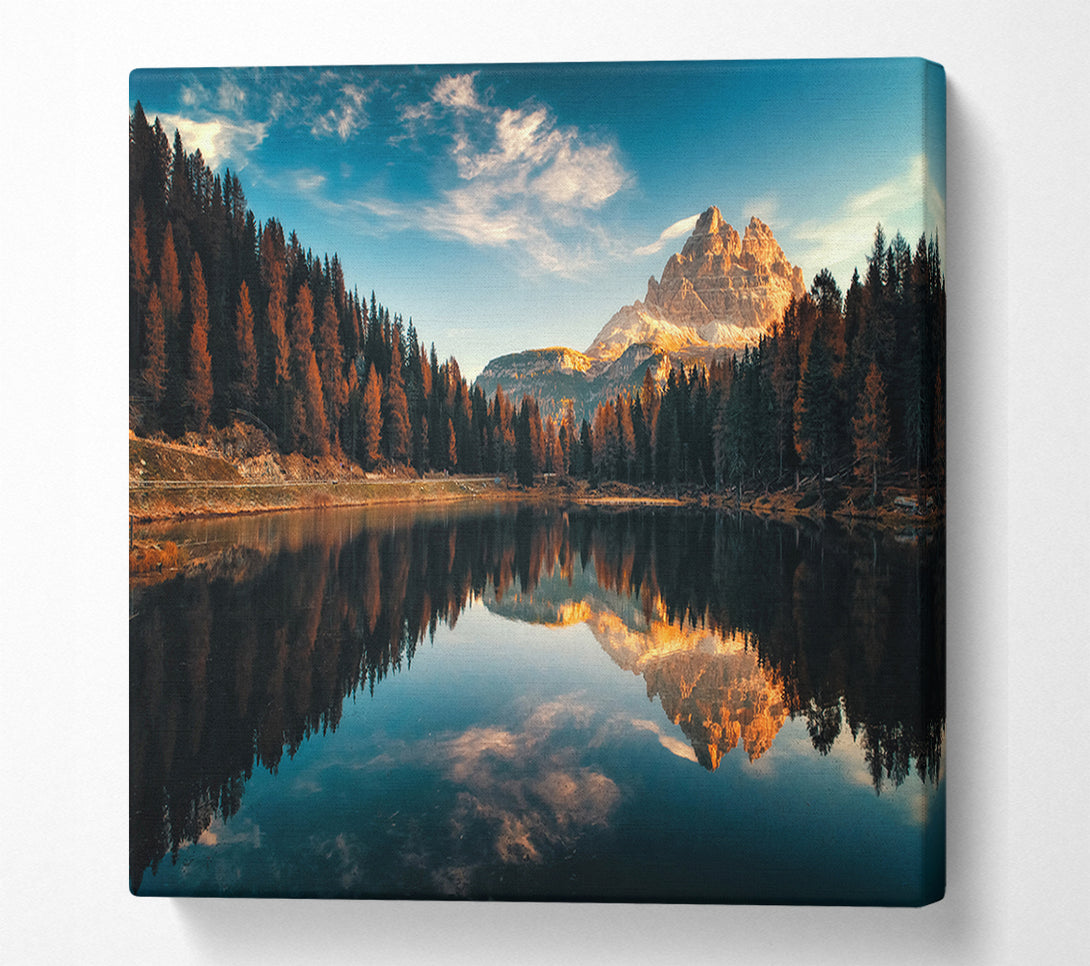  A Canvas Print of Lago Antorno clear waters Canvas Print