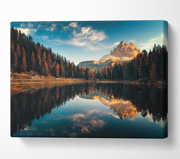  A Canvas Print of Lago Antorno clear waters Canvas Print
