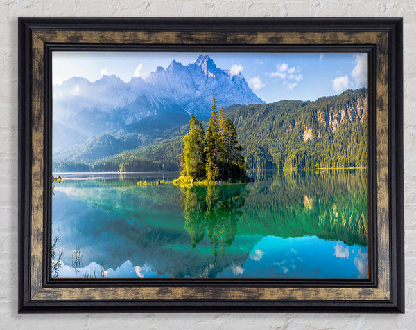 Mini tree island Framed Print