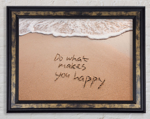 Do what makes you happy beach Framed Print