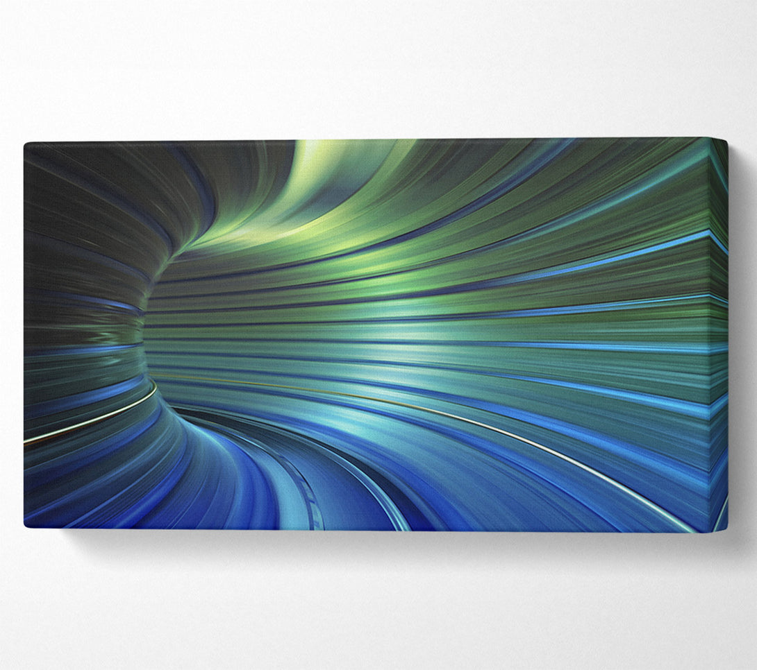  A Canvas Print of Going through the coloured tunnel Canvas Art