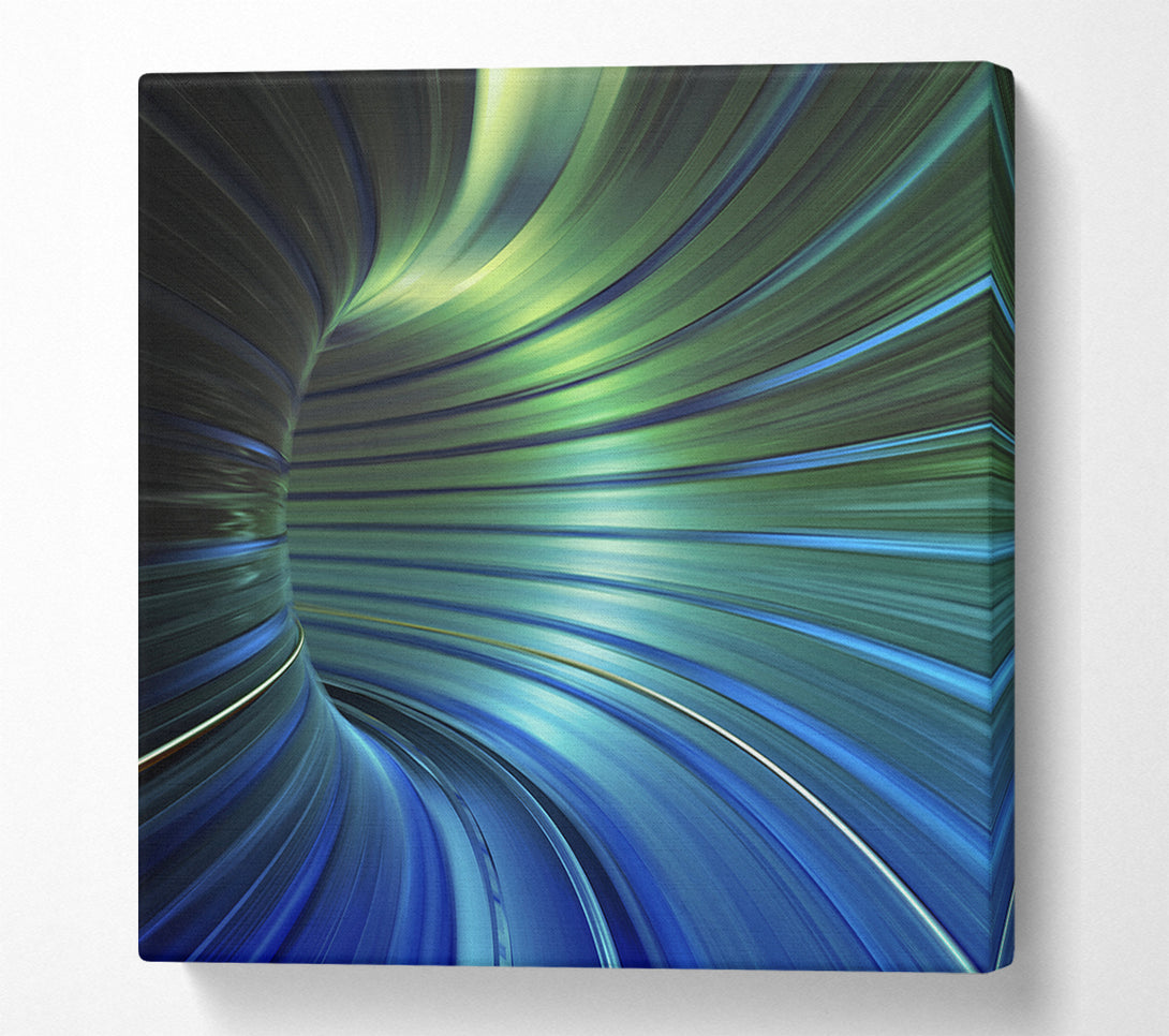  A Canvas Print of Going through the coloured tunnel Canvas Art