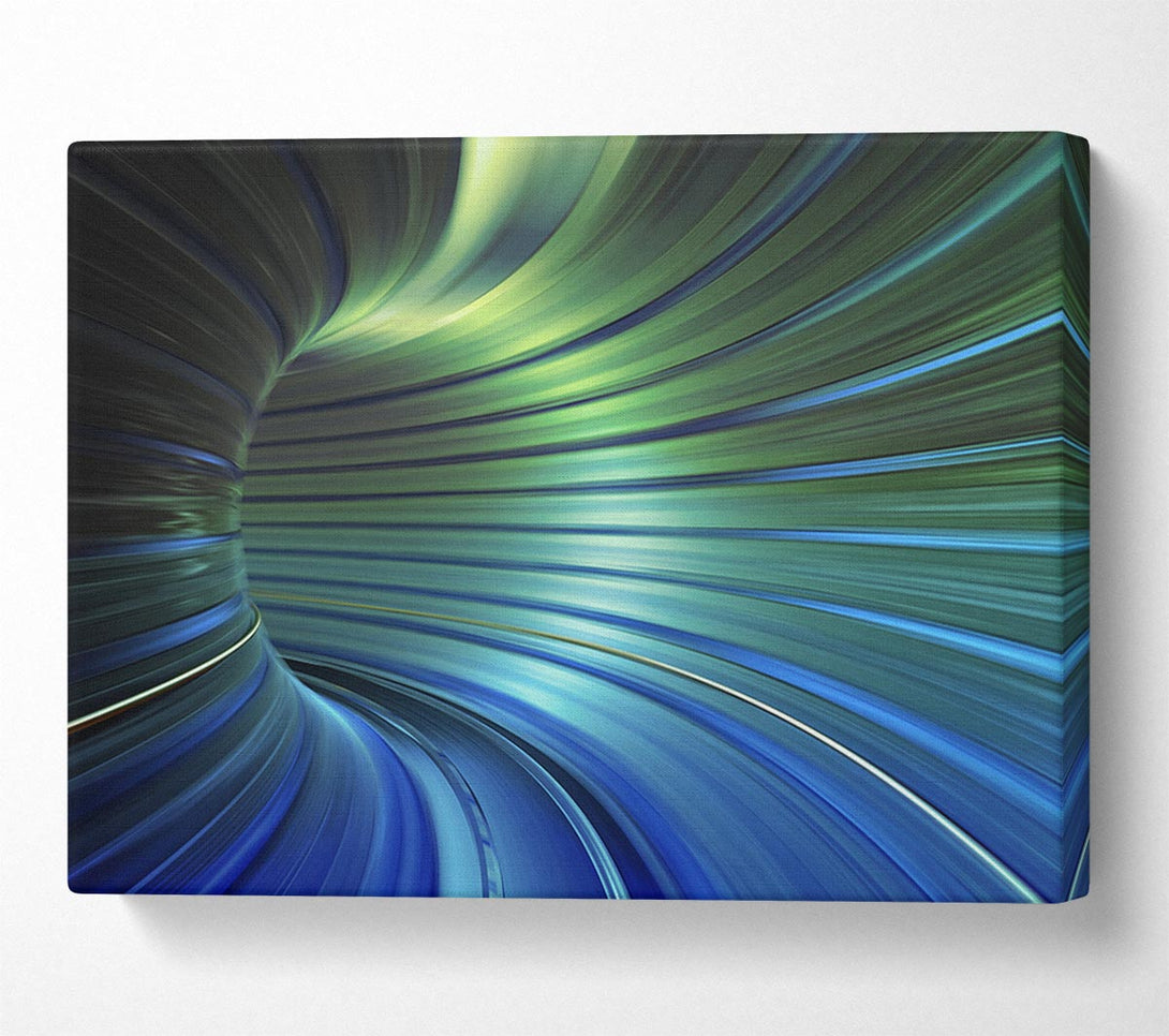  A Canvas Print of Going through the coloured tunnel Canvas Art