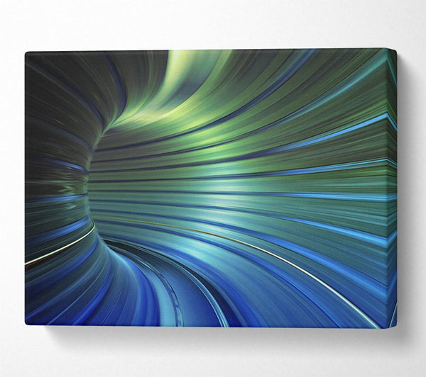  A Canvas Print of Going through the coloured tunnel Canvas Art