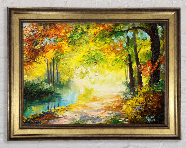 Hand painted woodland scene