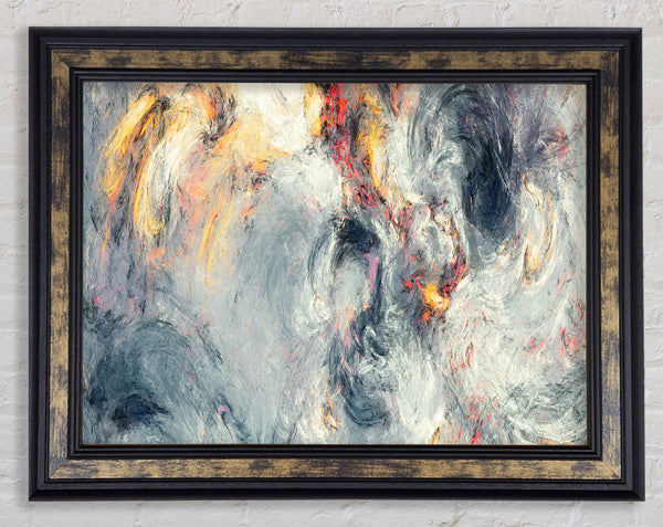 Ash and fire pastels Framed Print