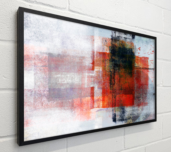 Abstract red square paint roller