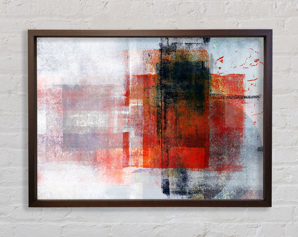 Abstract red square paint roller